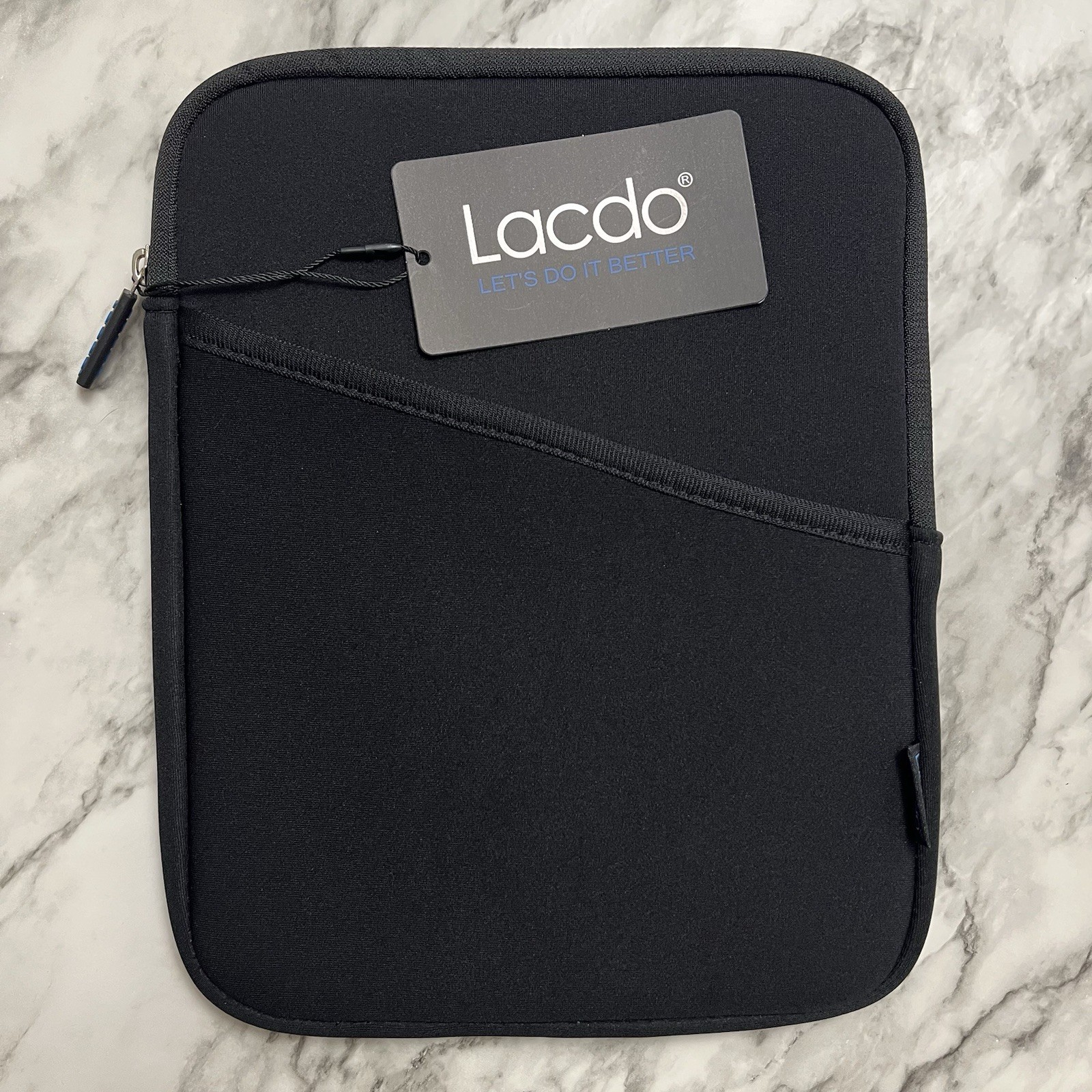 NWT Lacdo 10″ Tablet Sleeve Neoprene Padded Cushioned Zipper Closure Pocket