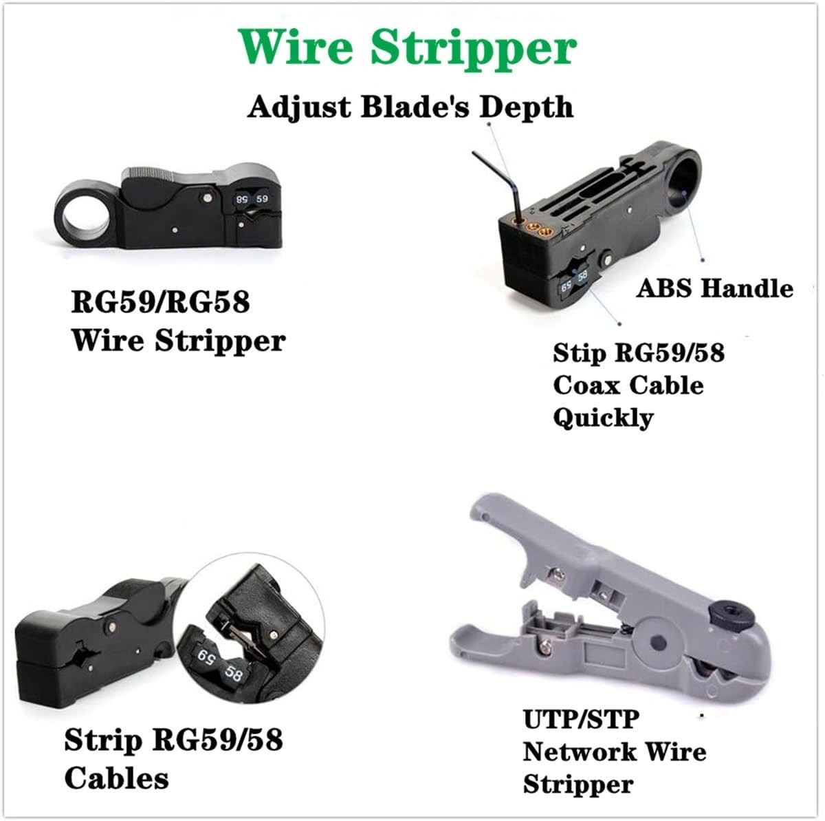 11-in-1 Network Tool Kit for Cat5 Cat6 Ethernet Crimper
