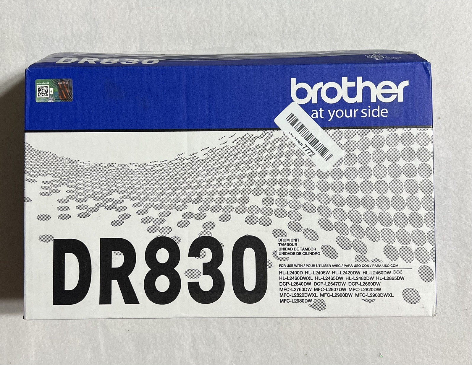 GENUINE – BROTHER DR830 DRUM UNIT – 15,000 PAGES – DR-830 OPEN BOX NEW