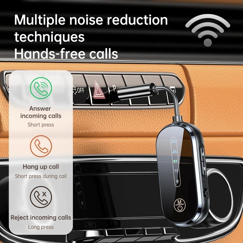 2-in-1 Bluetooth5.4 Dual-Device Transmitter Receiver Adapter Car Audio 3.5mm Aux