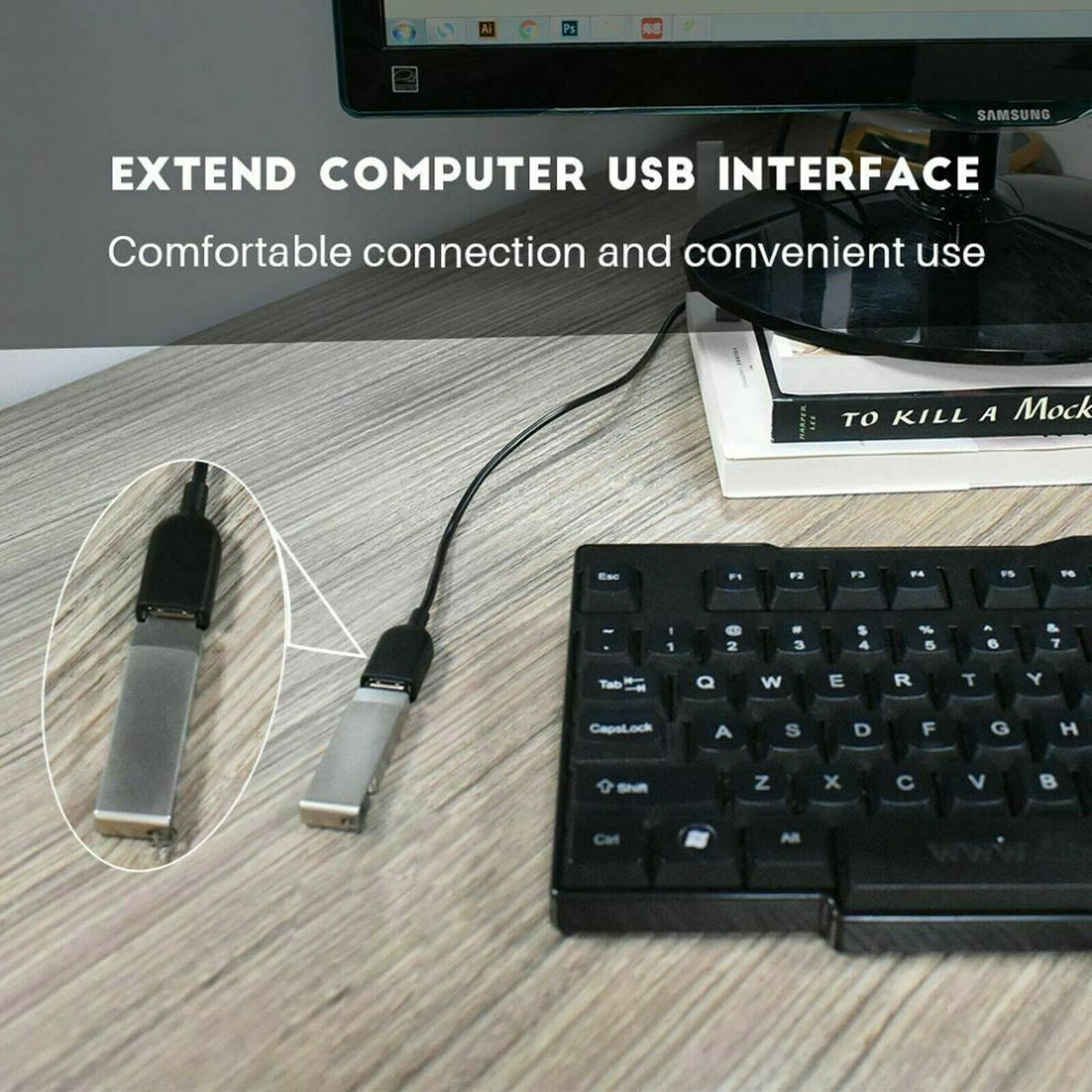 30FT USB 2.0 Extension Extender Cable Cord USB A Male to Female HIGH SPEED Adapt