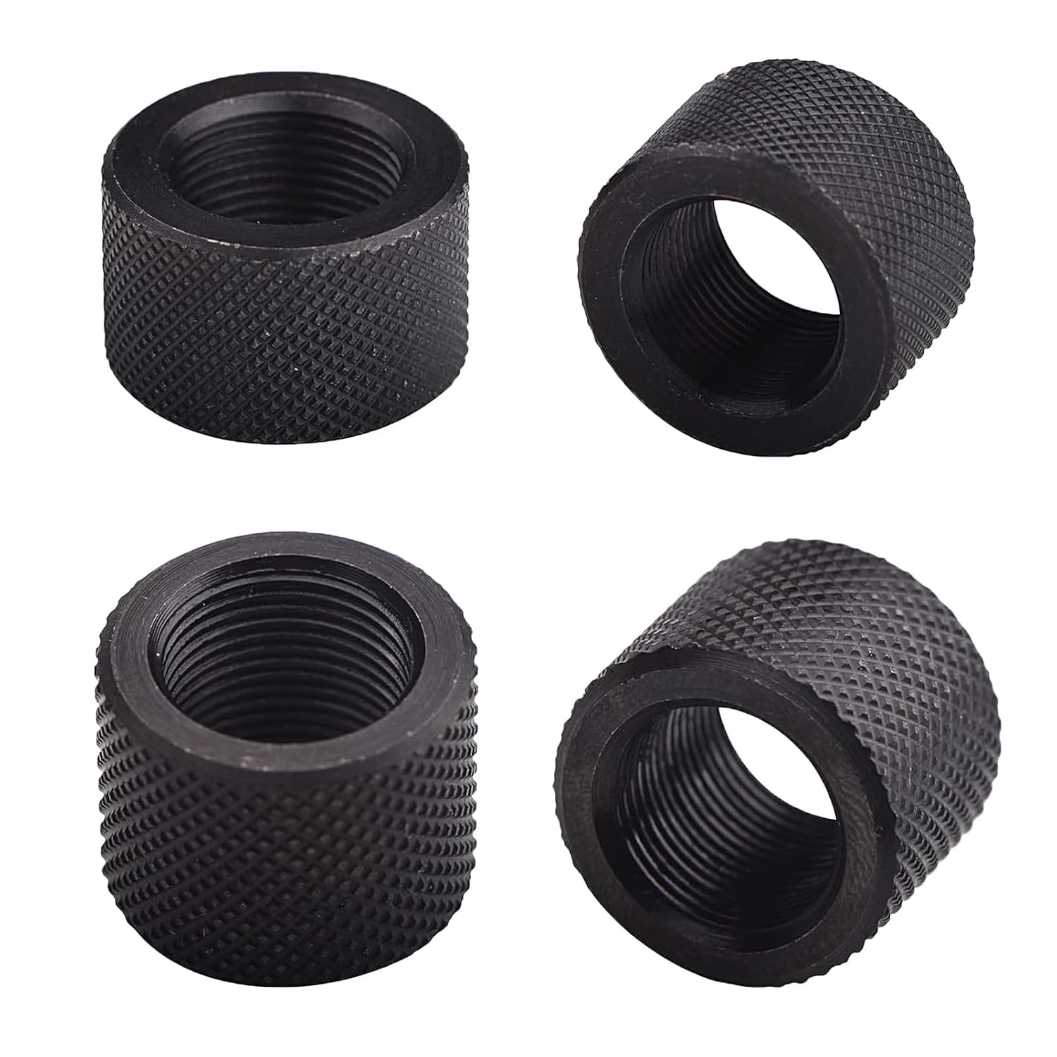 4 Pack 1/2 X 28 2PC & 5/8 X 24 2PC Steel Thread Protector