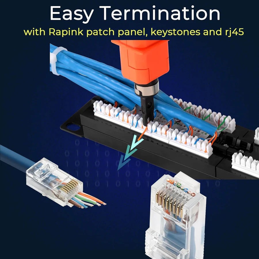 500′ Cat6 Ethernet Blue Bulk Network Cable 23AWG 600Mhz UL Bare Solid Copper