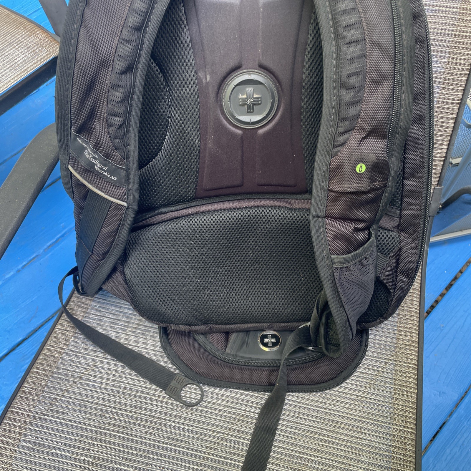 SwissDigital AG Black Backpack Laptop School Travel Book Bag Multiple Pockets
