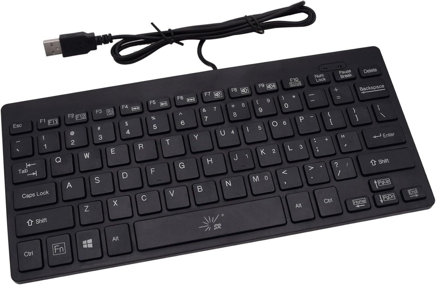 Mini Keyboard Wired Thin Light 78 Keys USB Multimedia Small for Pc Computer L…