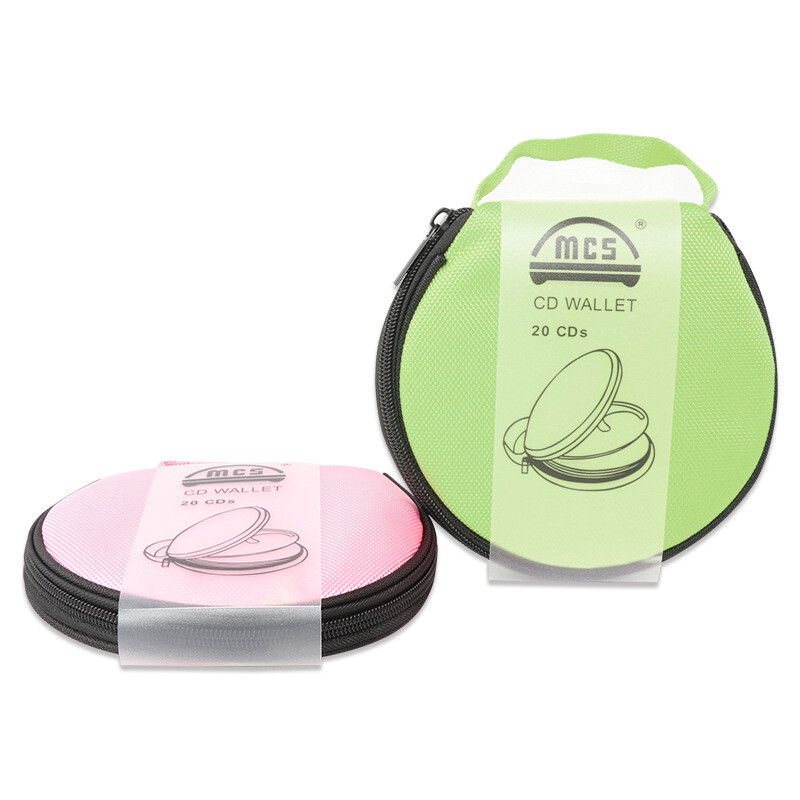 Round CD Discs Holder Case DVD Storage Car Home Travel 20 Disc Bag Pouch Wallet