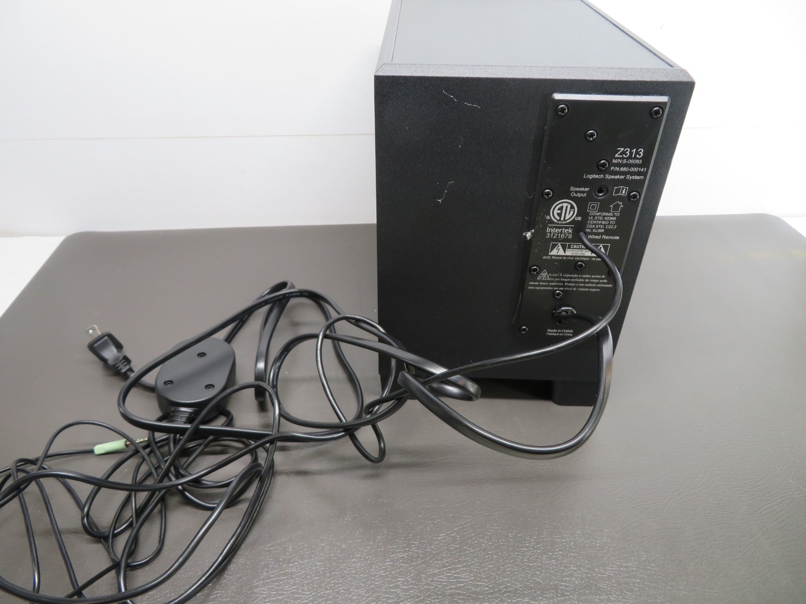 (USED) LOGITECH Z313 COMPUTER SPEAKER SYSTEM SUBWOOFER CONTROL POD- TESTED/READ