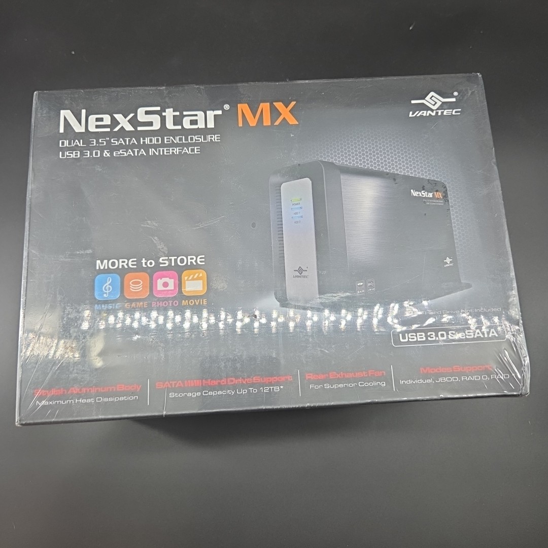 Vantec NexStar MX Dual 3.5 Inch SATA HDD USB 2.0 Drive Enclosure (EBH)