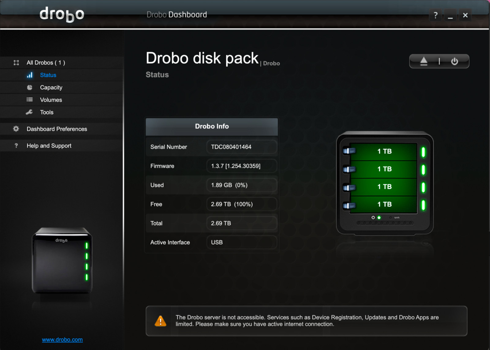 Drobo 4D USB Archive Drive – Includes 4TB Drives