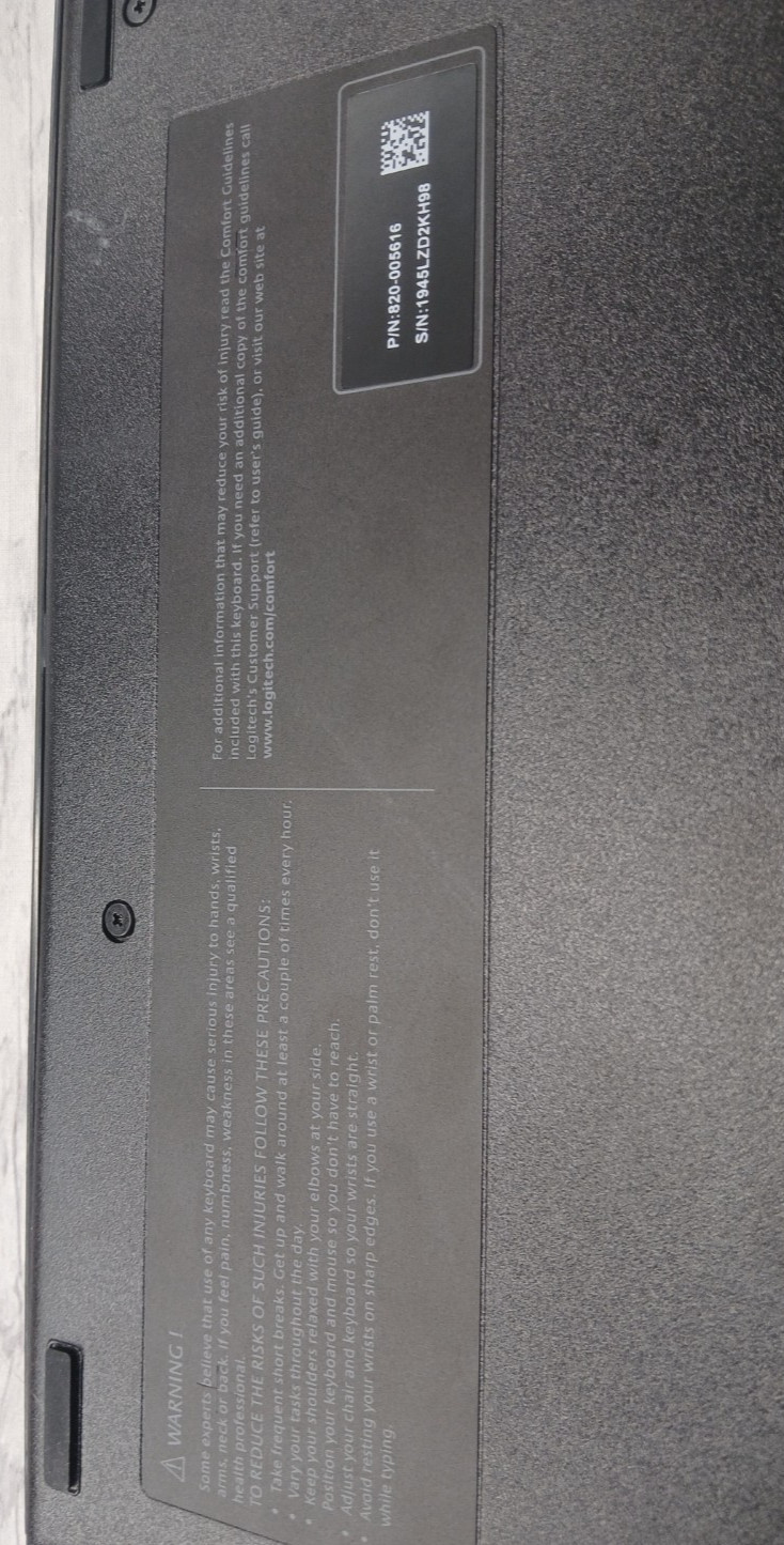 Logitech K740 Illuminated USB Wired Full Size Keyboard Tested Working