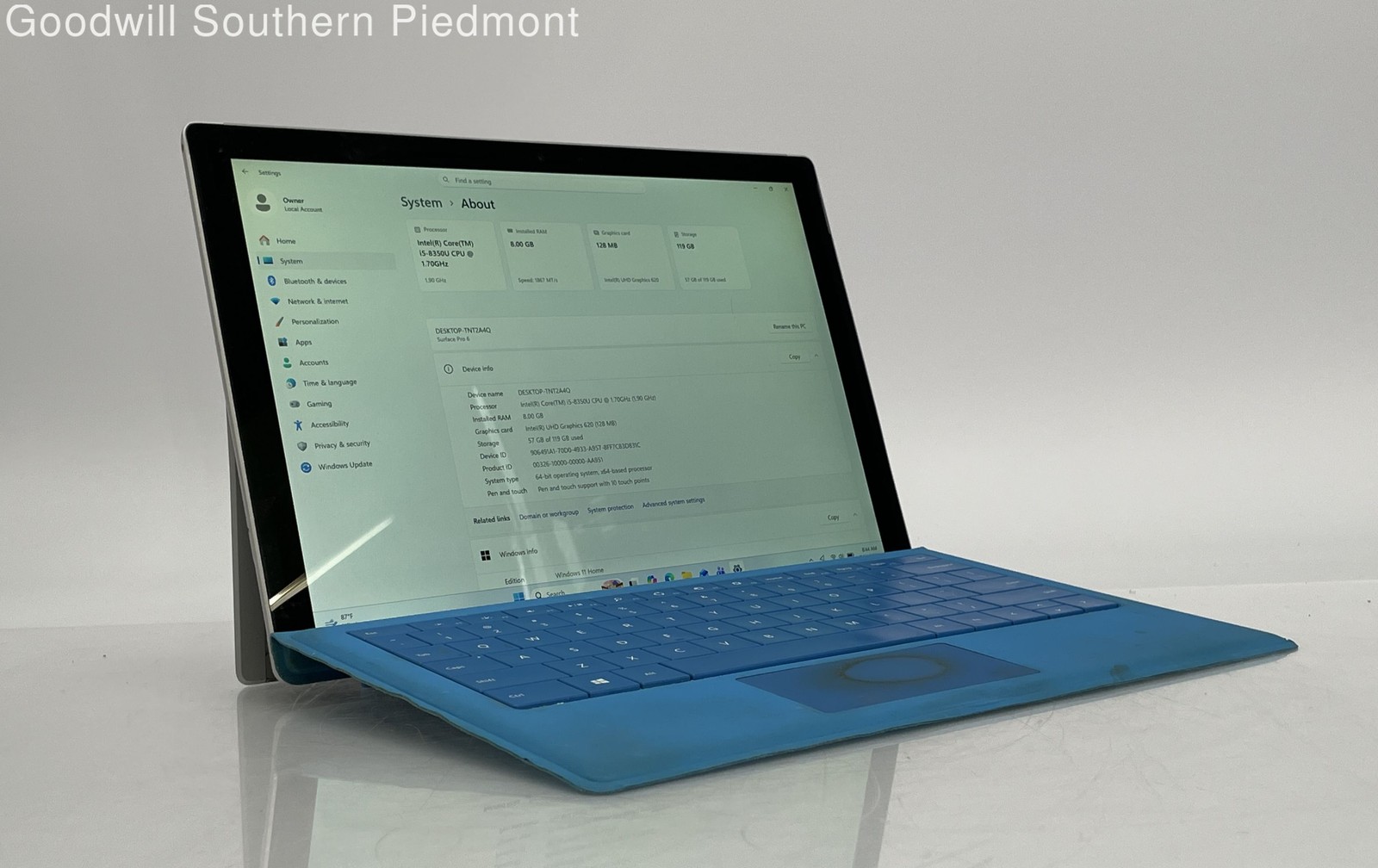 Microsoft 1796 Surface Pro Core i5-8350U 1.7GHz 8Gb RAM 128Gb SSD – Tested