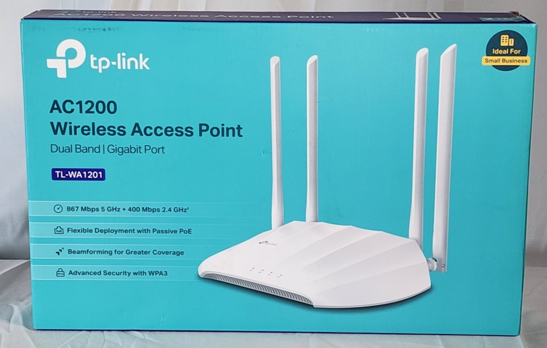 TP-Link AC1200 Wireless Access Point Dual Band Gigabit Port TL-WA1201 Used Box