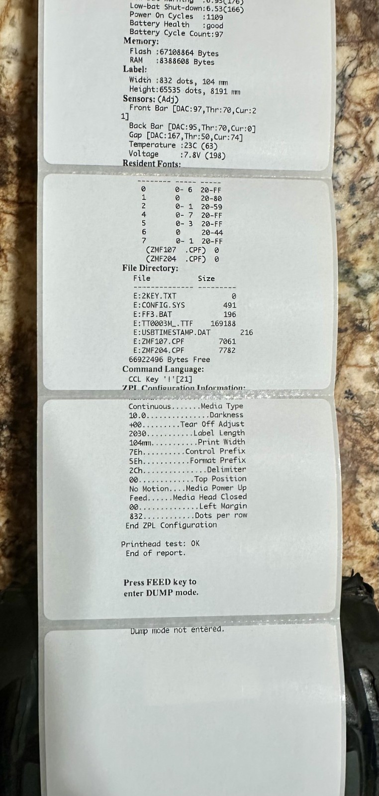 Zebra ZQ520 Mobile Bluetooth Thermal Printer – Works, No Battery Included