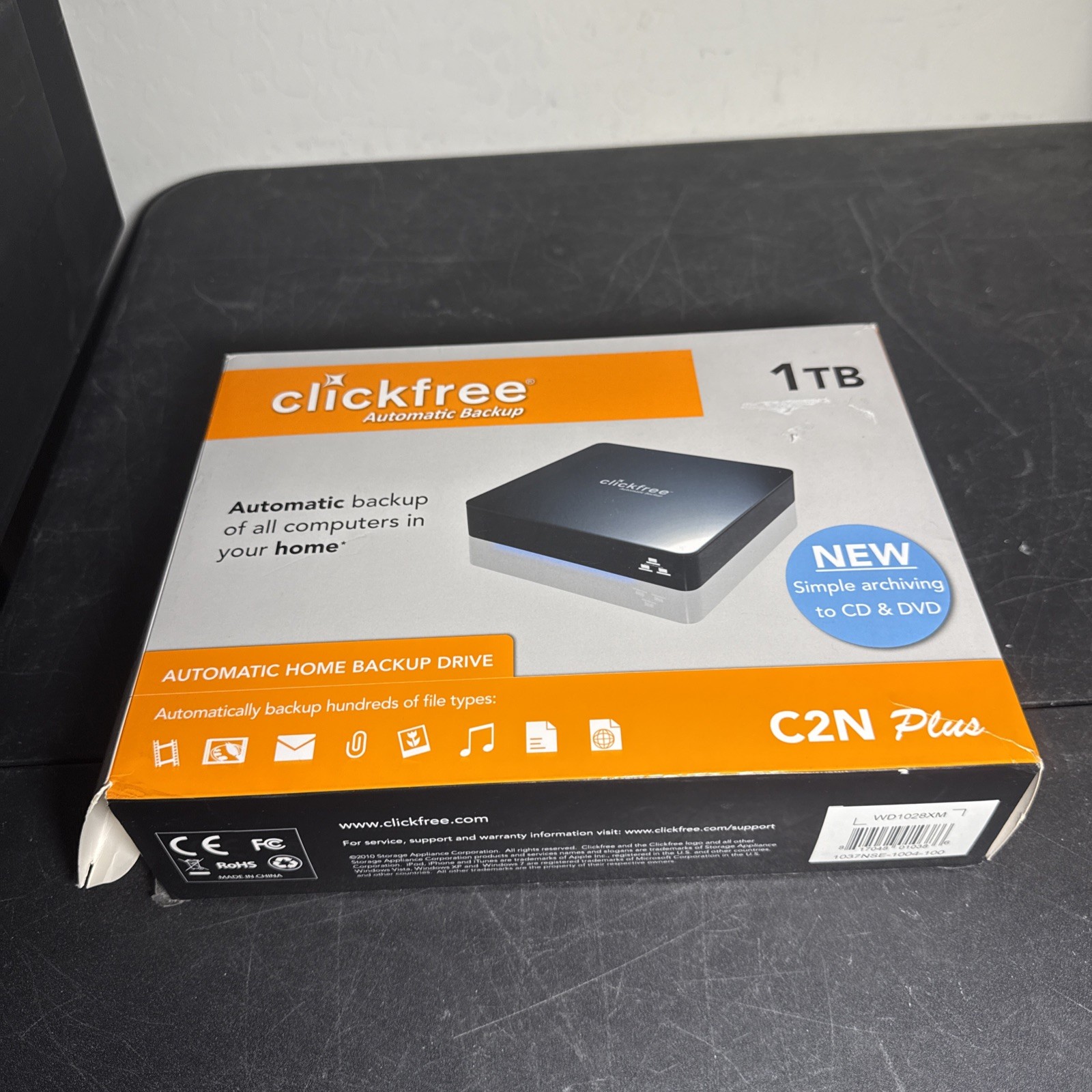 ClickFree Automatic Backup 1TB Model C2N Plus Model#WD1028XM New In Box