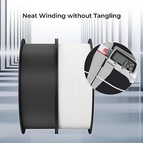 Creality PLA Filament 1.75mm White & Black Ender PLA 3D Printer Filament 2 Pack