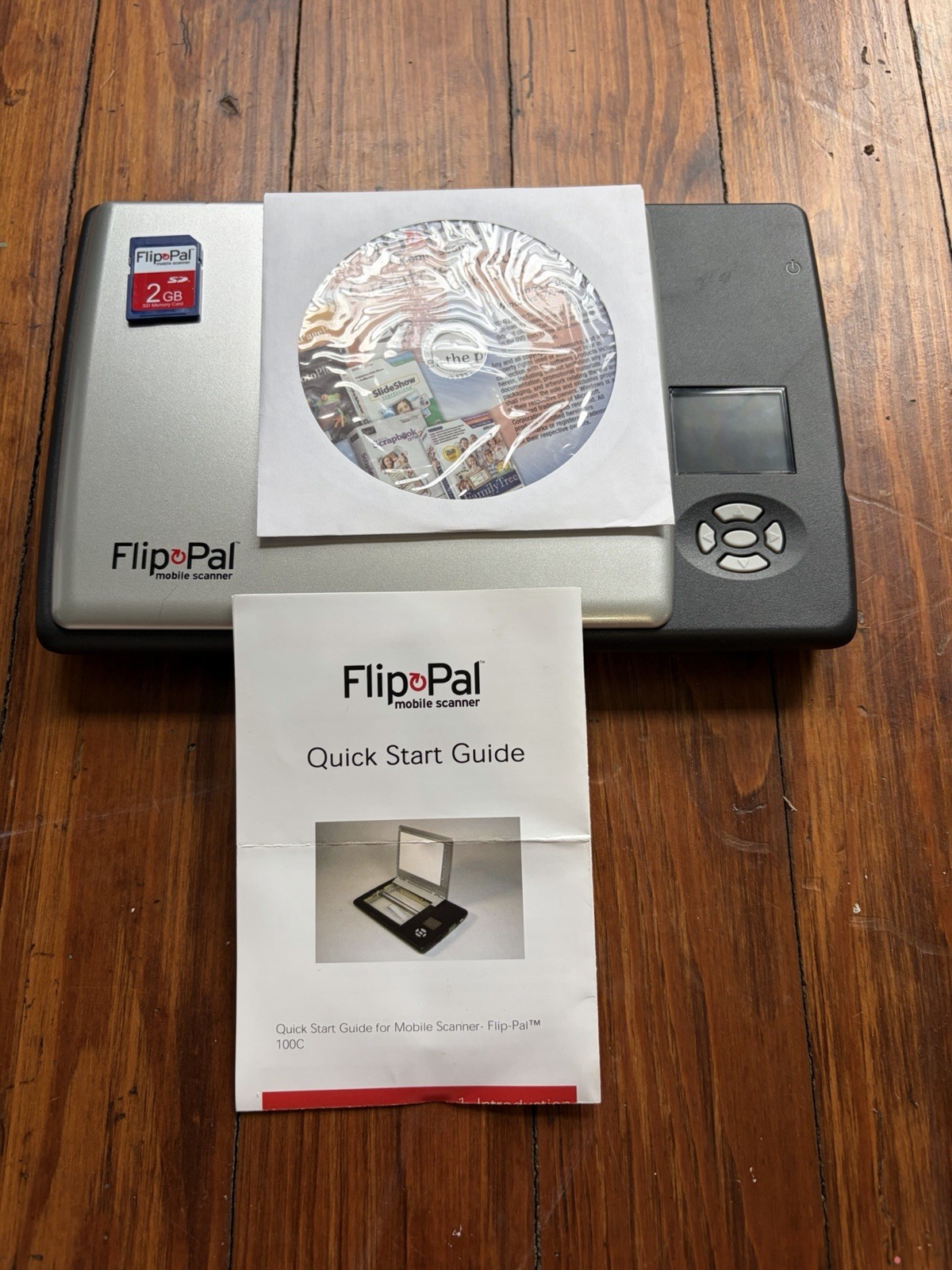 Flip-Pal 100C Portable Mobile Scanner w/ 2GB Mem / Manual / CD. No box. Tested.