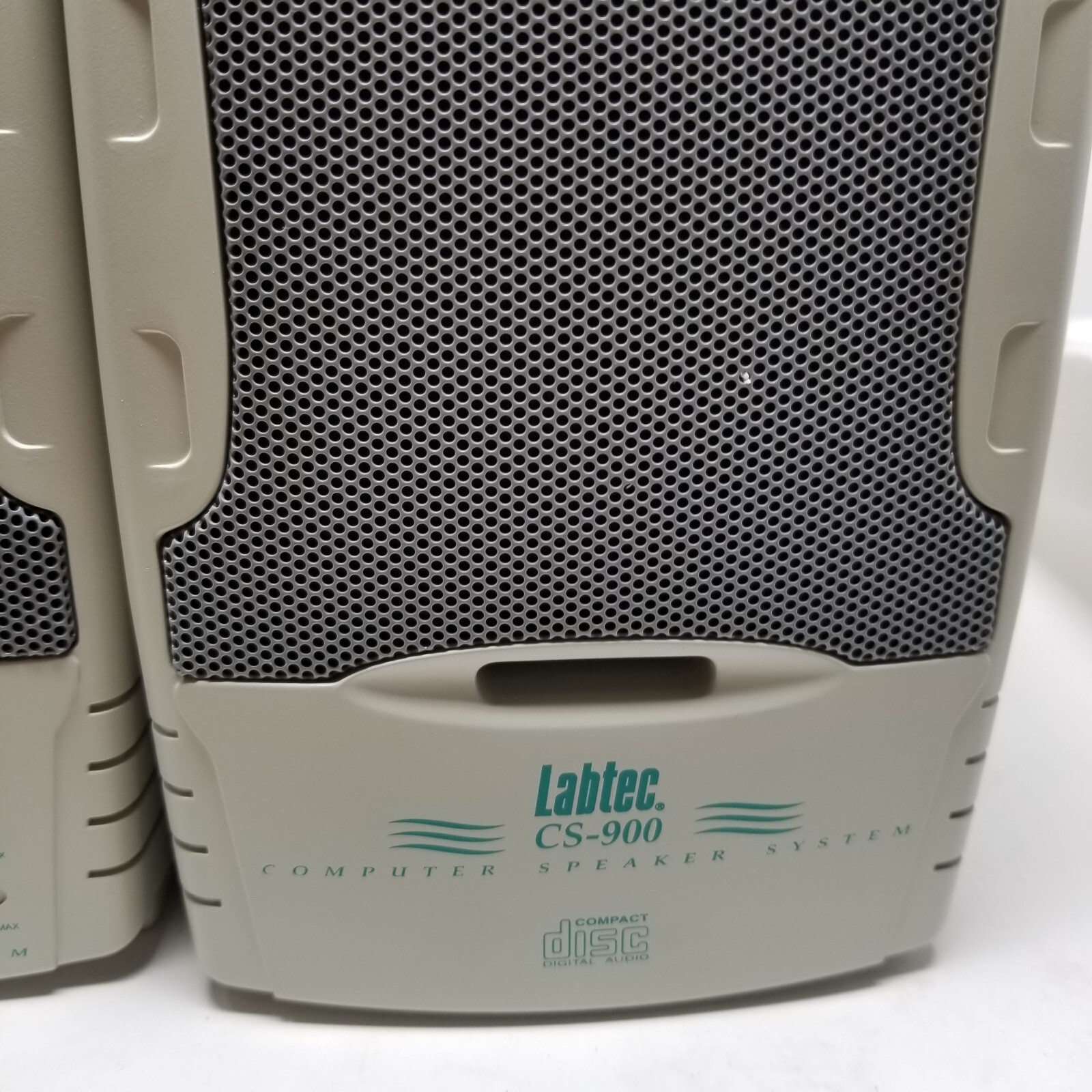 Vintage Labtec CS-900 Computer Speakers In Box w/ All Cables See Pics