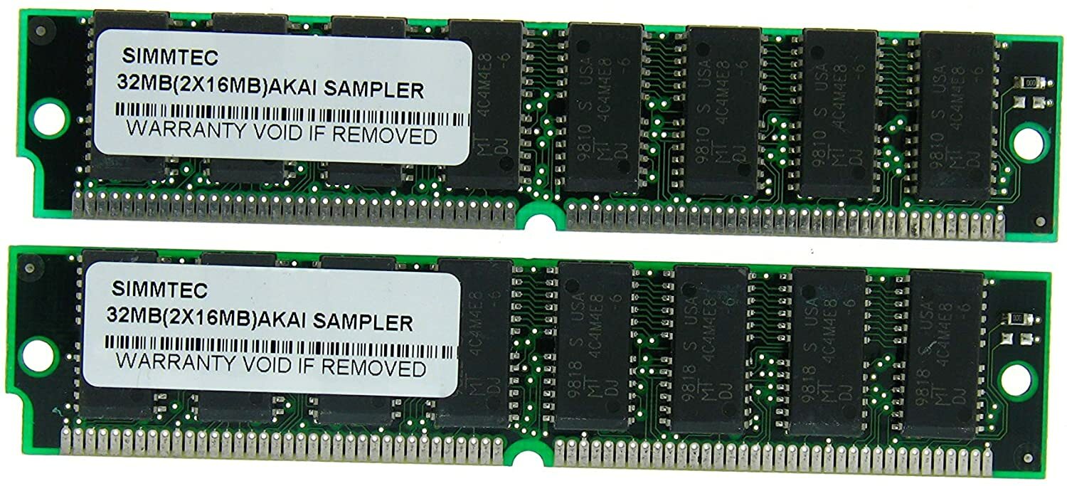32MB Sampler Memory Akai MPC2000 MPC2000XL S3200XL CD3000XL 2 x 16MB SIMM RAM