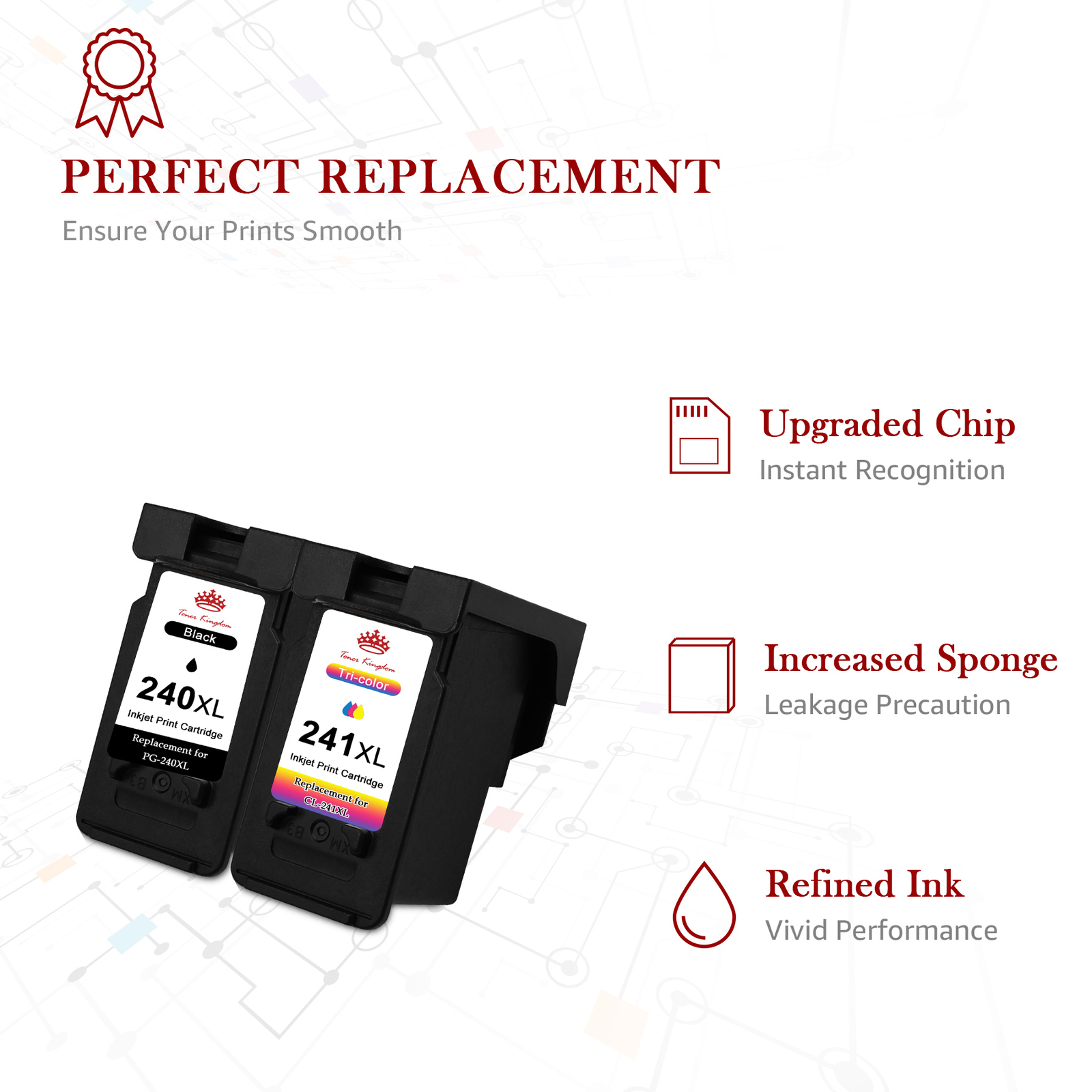PG-240XL CL-241XL Black Tri-Color Ink Cartridge for Canon PIXMA printer EXP2023