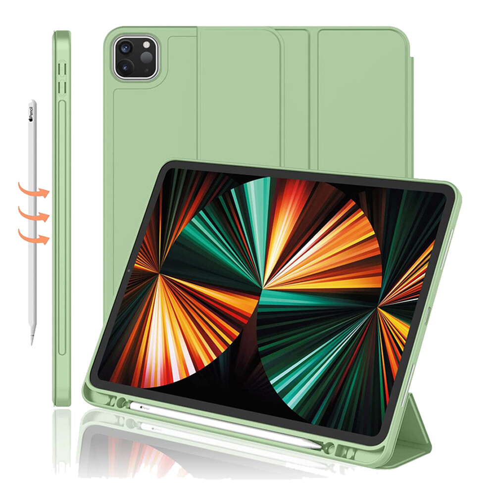 For iPad 7th 8th 9th Gen Mini 6 Slim Leather Stand With Pencil Holder Case Cover