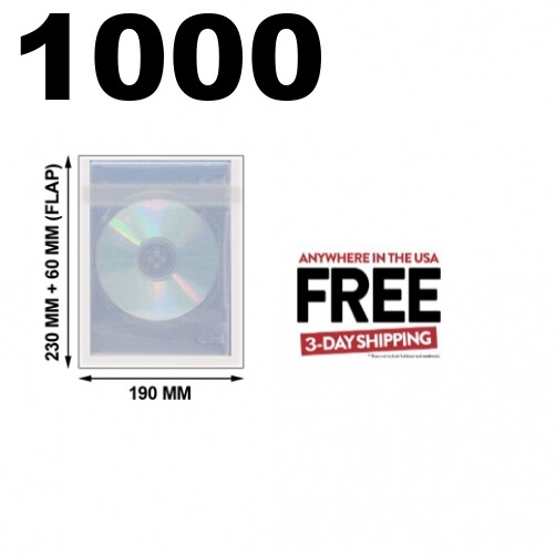 1000 OPP Plastic Wrap Bag for 16 Disc DVD Case 51mm ** 1-3 DAY
