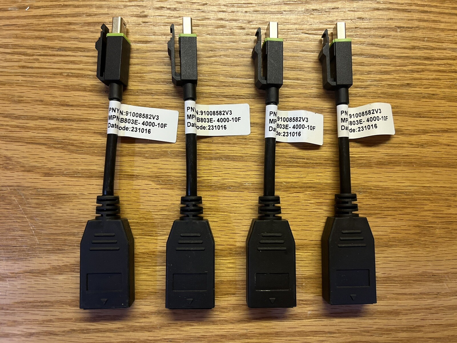 Lot of (4) PNY Mini DisplayPort Male to DisplayPort Female Adapter 91008582V3