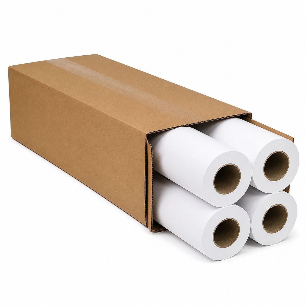 4 PK- Wide Format Ink Jet Rolls, 36” x 150′ Plotter Paper 20LB 2″ Core 96 Bright