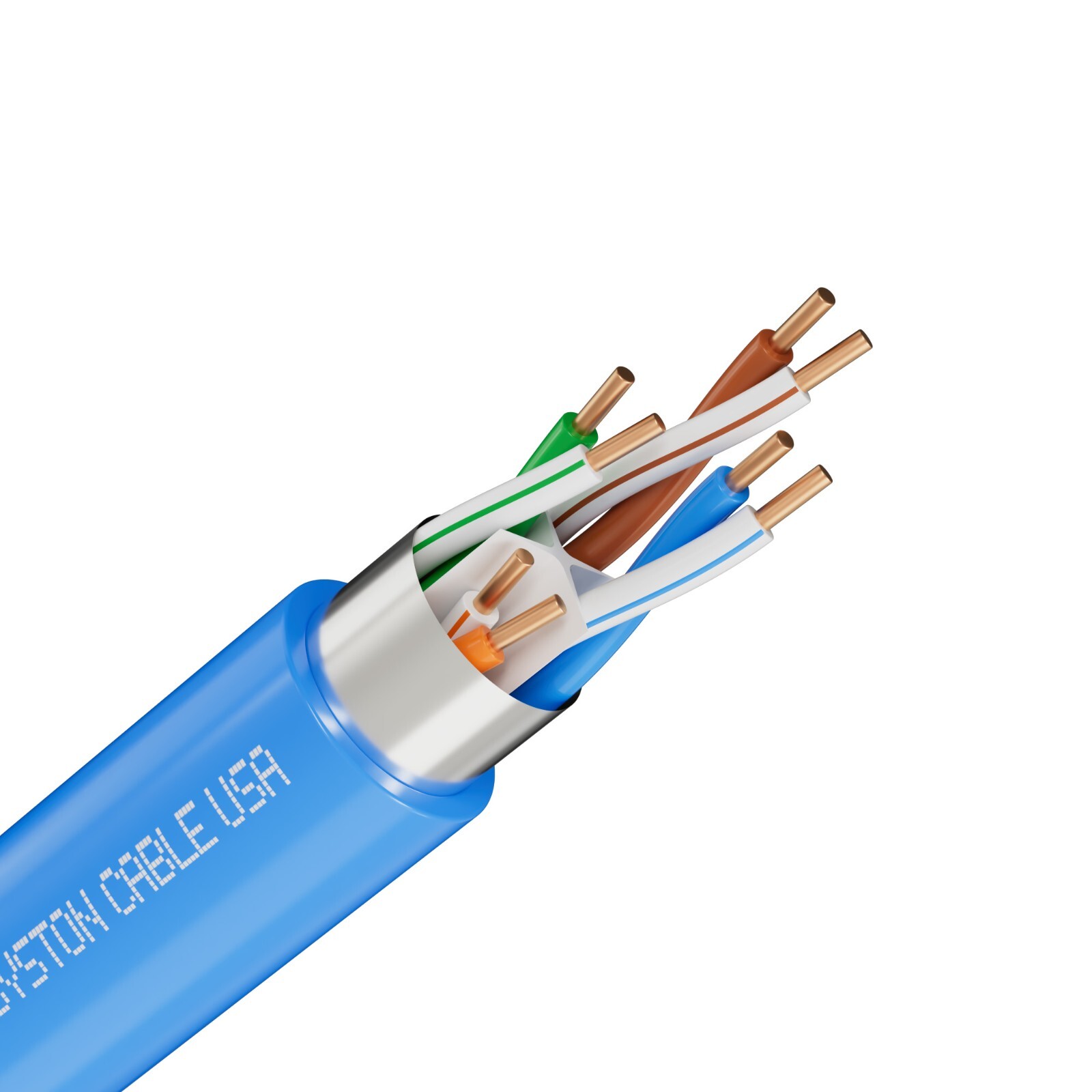 Syston CAT 6A+ F/UTP Ethernet Cable Shielded CMR 700 MHz Bulk 20/50/100/150ft