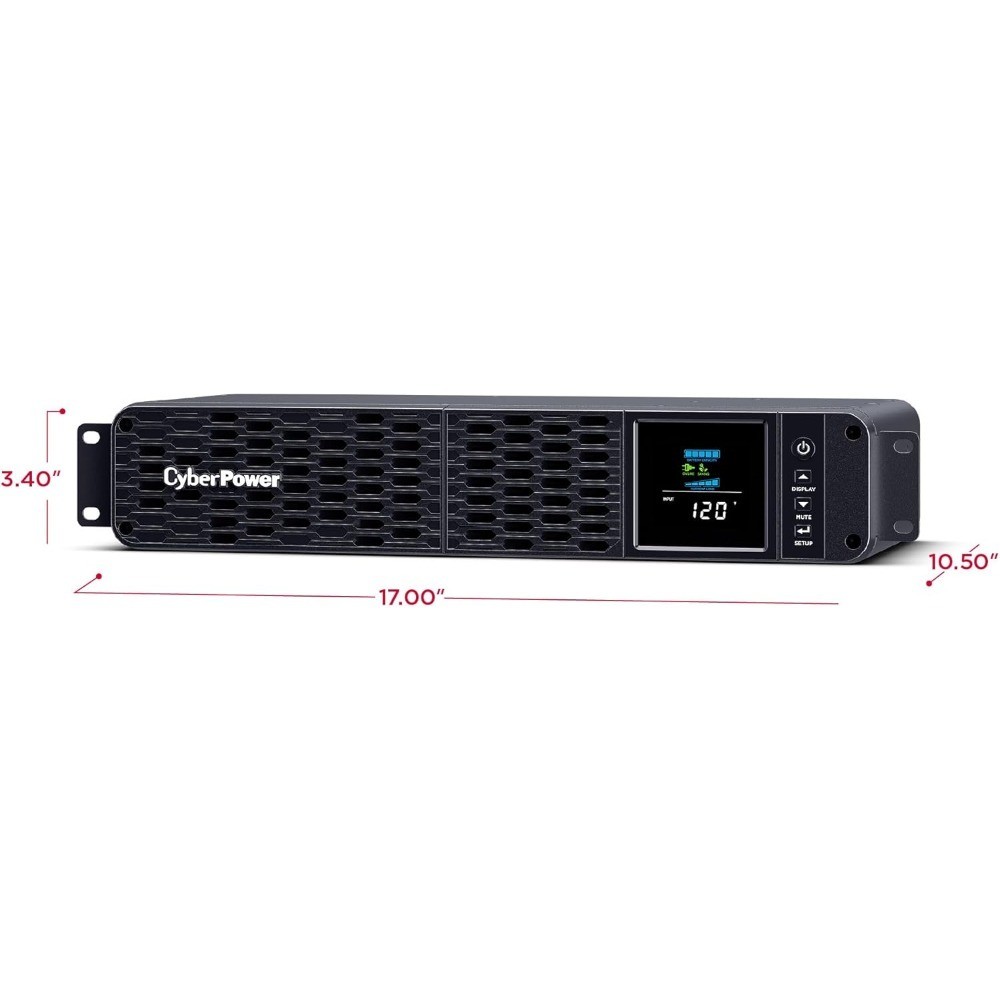 2U Rackmount UPS Battery Backup and Surge Protector 1500VA 1000W AVR Sinewave