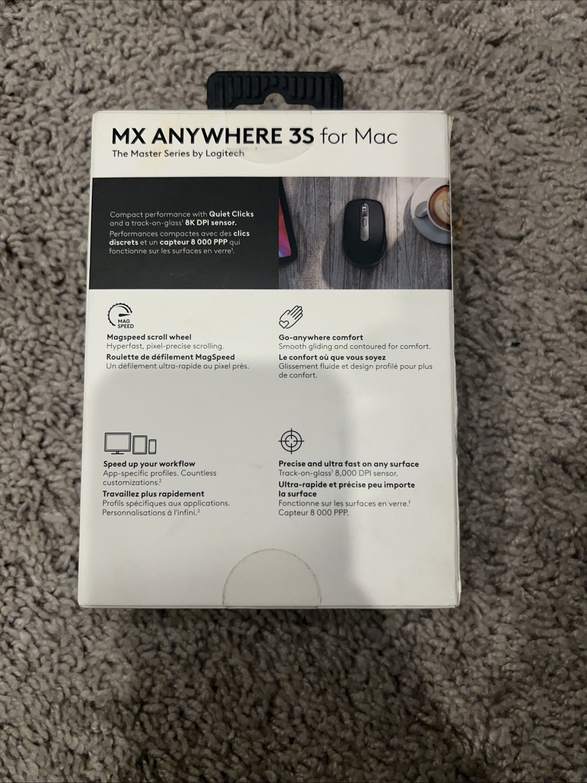 Logitech Mx Anywhere 3s For Mac,iPad Compact Wireless Bluetooth Mouse, 8k Dpi