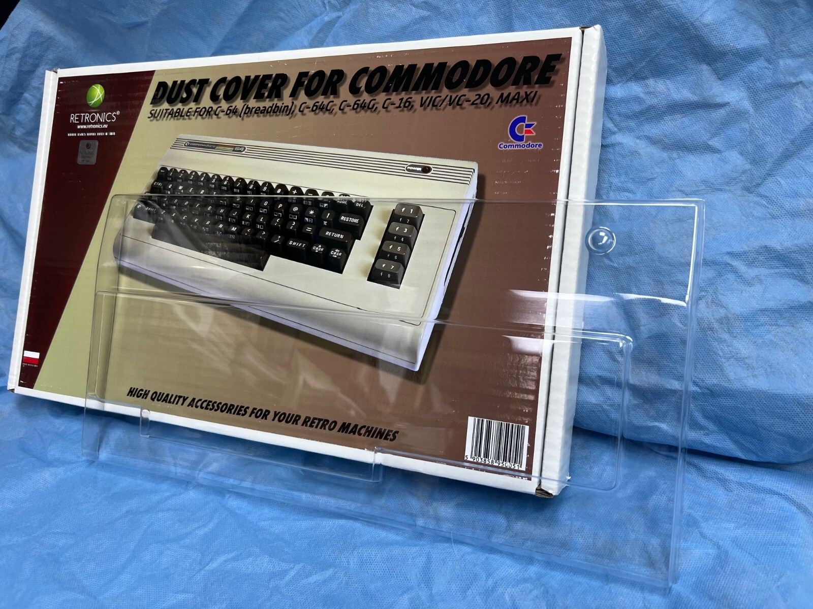Commodore 64, C-16, VIC-20 (Breadbin) – Transparent High Quality Dust Cover