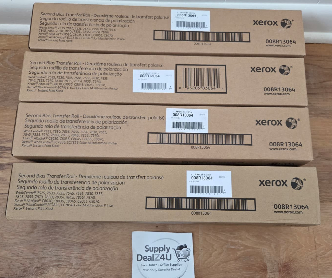 GENUINE Xerox 008R13064 PrimeLink C9065 Transfer Roll OEM NEW Lot of 4 Sealed