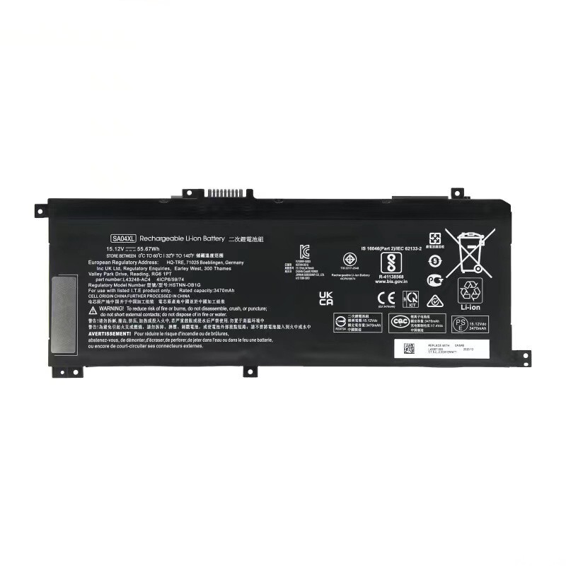 NEW OEM 55.67WH SA04XL Battery For HP Envy X360 15-DR0010TX 15-DS 15M-DR 15T-DR