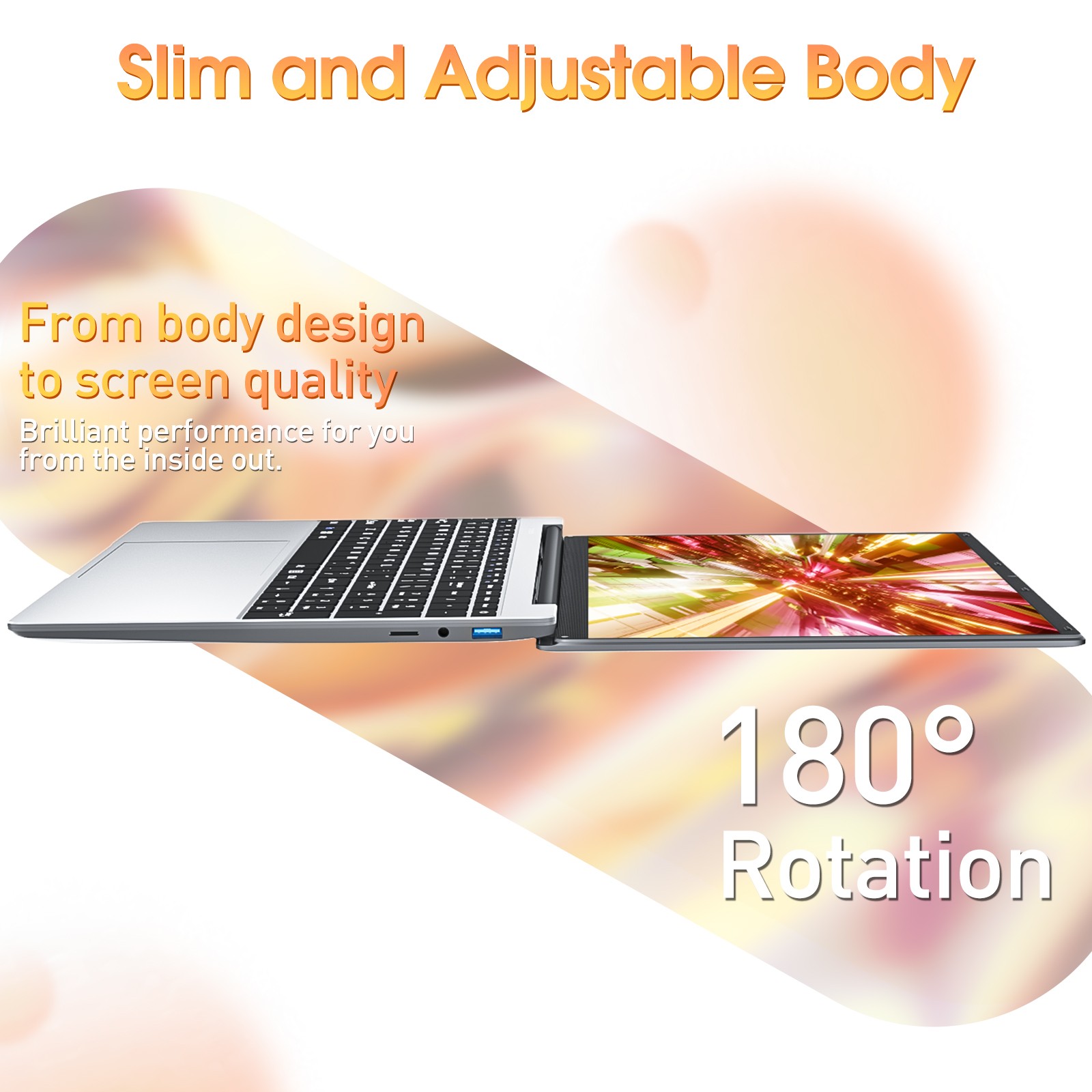 SGIN 15.6″ Full HD Laptop 7000mAh 8GB RAM 256GB SSD Windows 11 Intel N4020 WiFi5