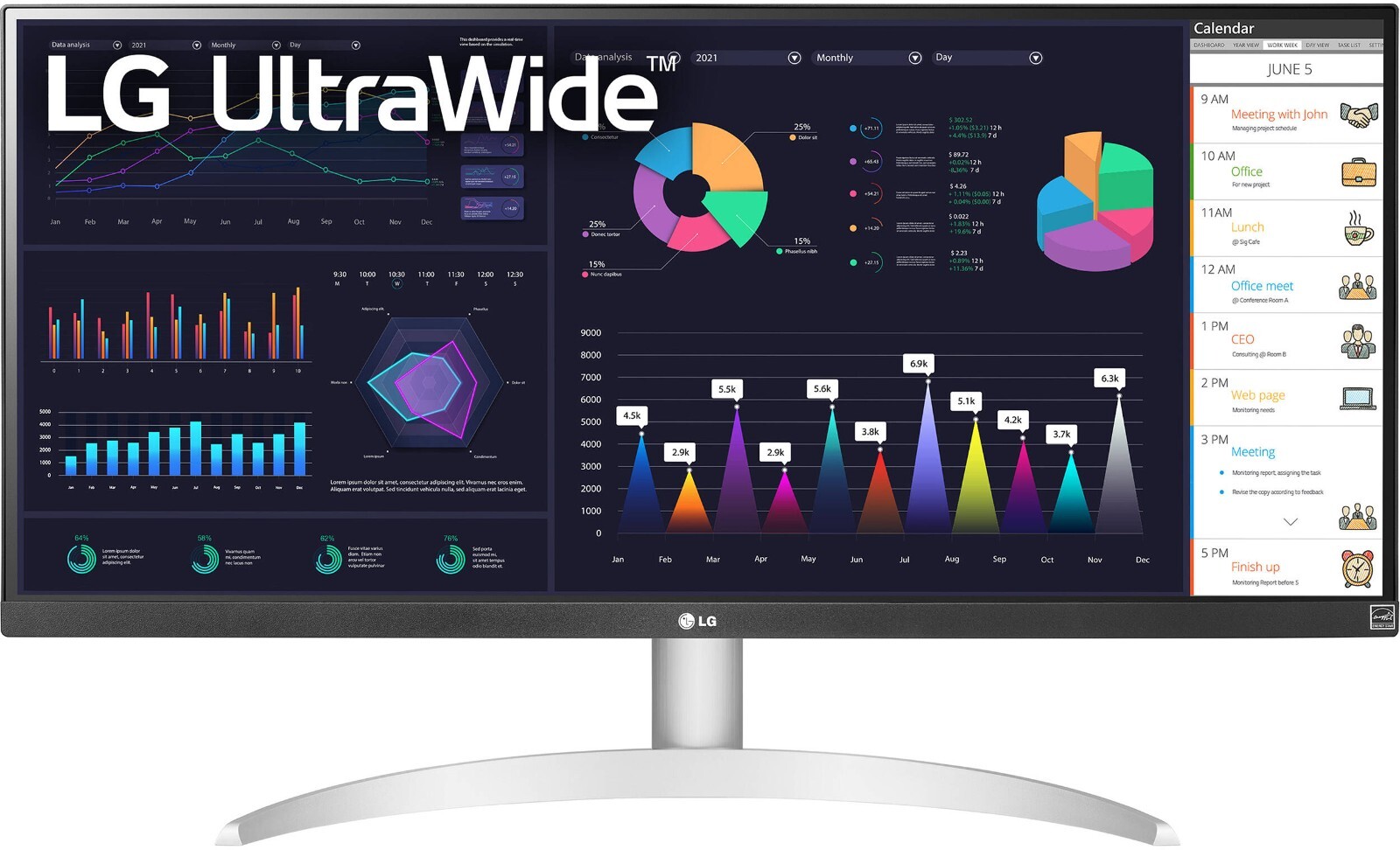 LG 29WQ600-W 29″ 21:9 UltraWide Full HD IPS Monitor with AMD FreeSync