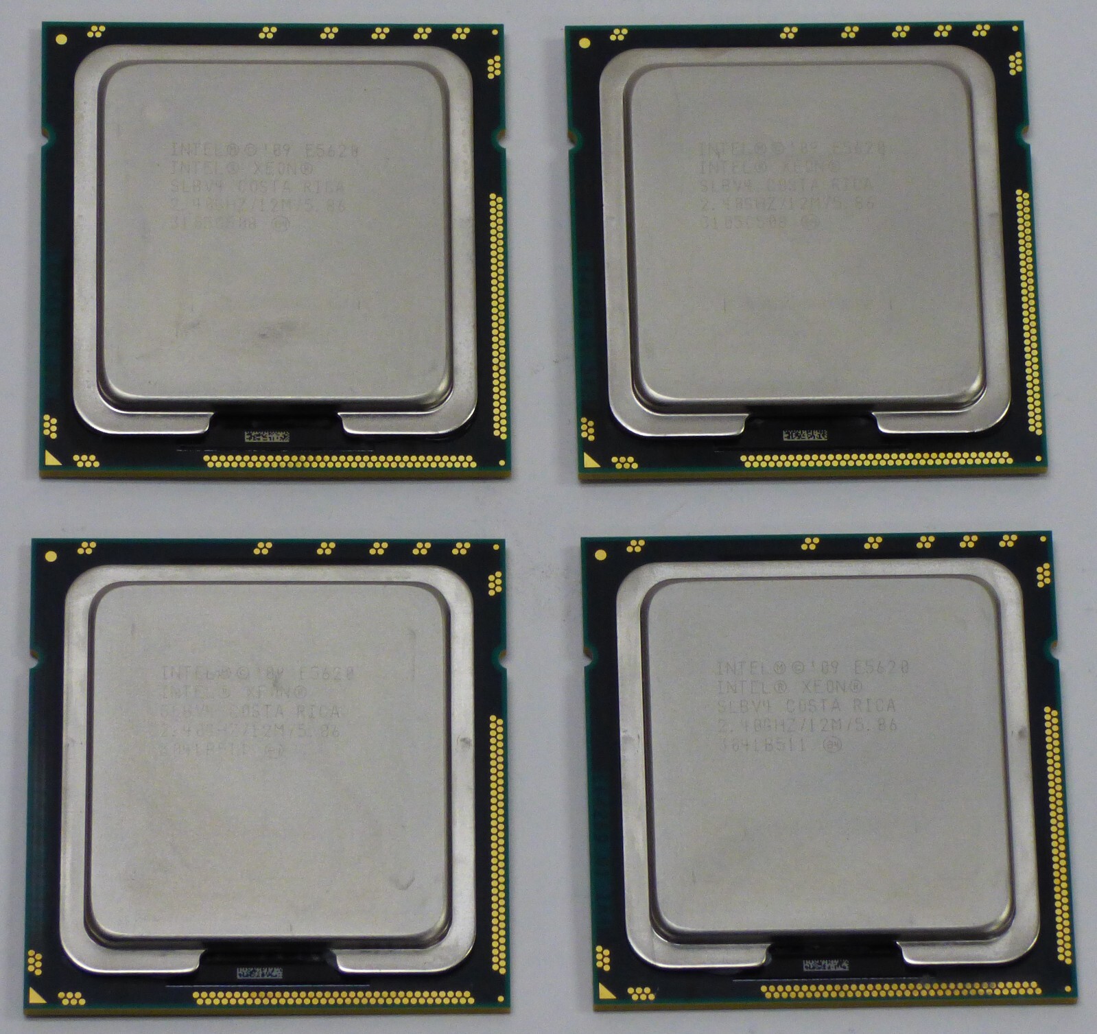 Lot of 4 Intel Xeon E5620 SLBV4 | 2.4GHz | 4 Cores, 8 Threads | LGA-1366
