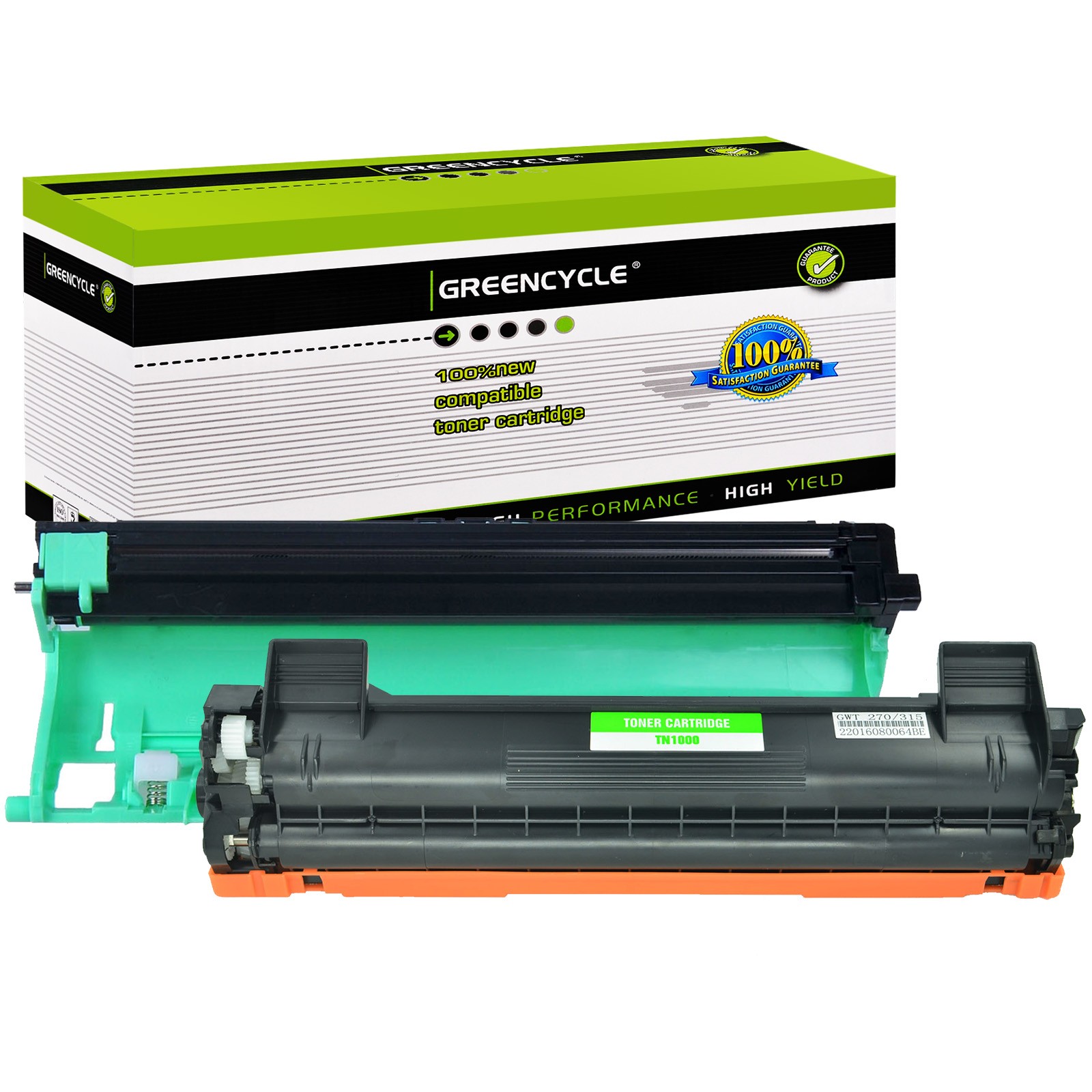1PK TN1000 Toner & 1PK DR1000 Drum for Brother DCP-1512 DCP-1512R MFC-1815 1815R