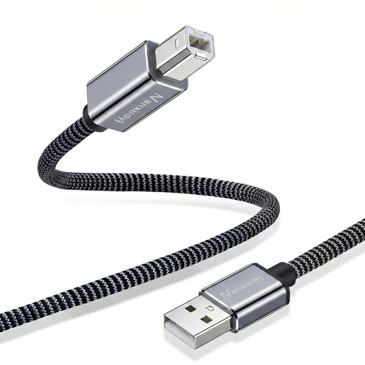 Printer Cable 3ft,USB 2.0 Type A Male to B Male Braid Cables Scanner Cord High