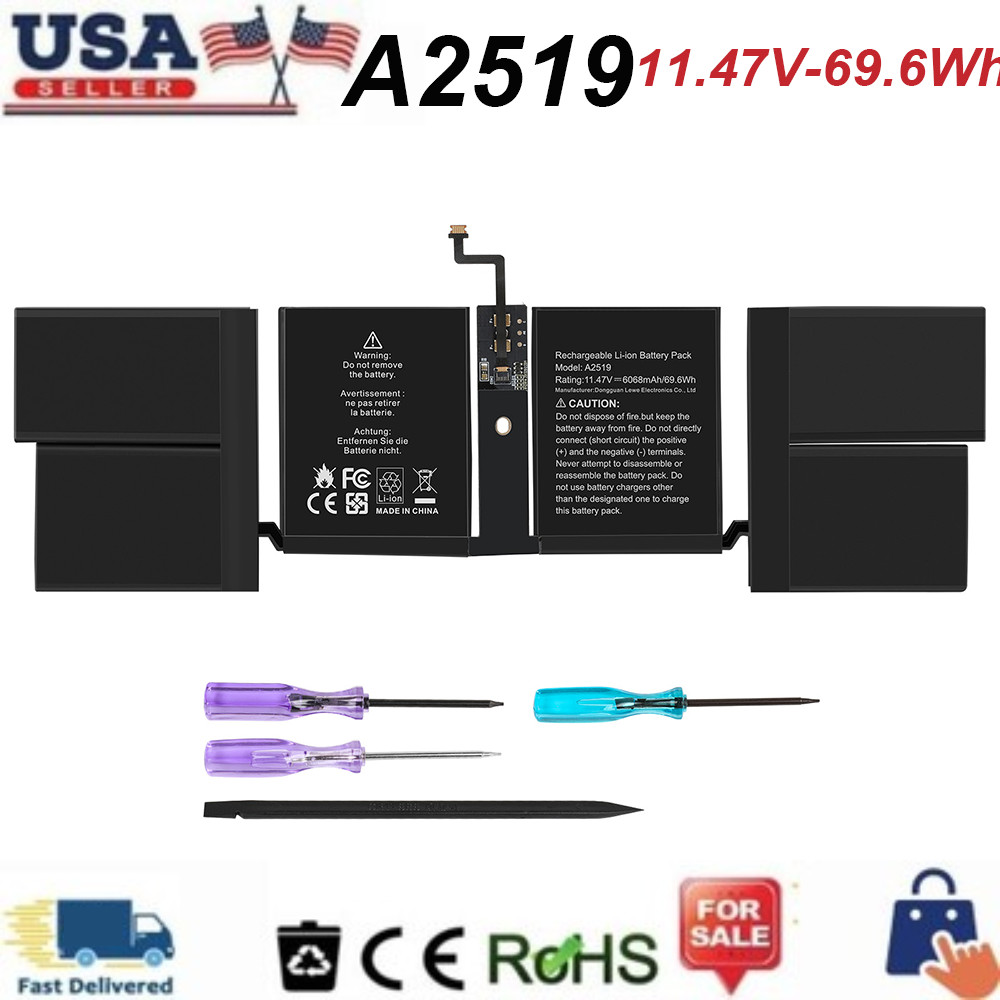 A2519 Replacement Battery for MacBook Pro A2442 14inch (2021) EMC 3650 8102