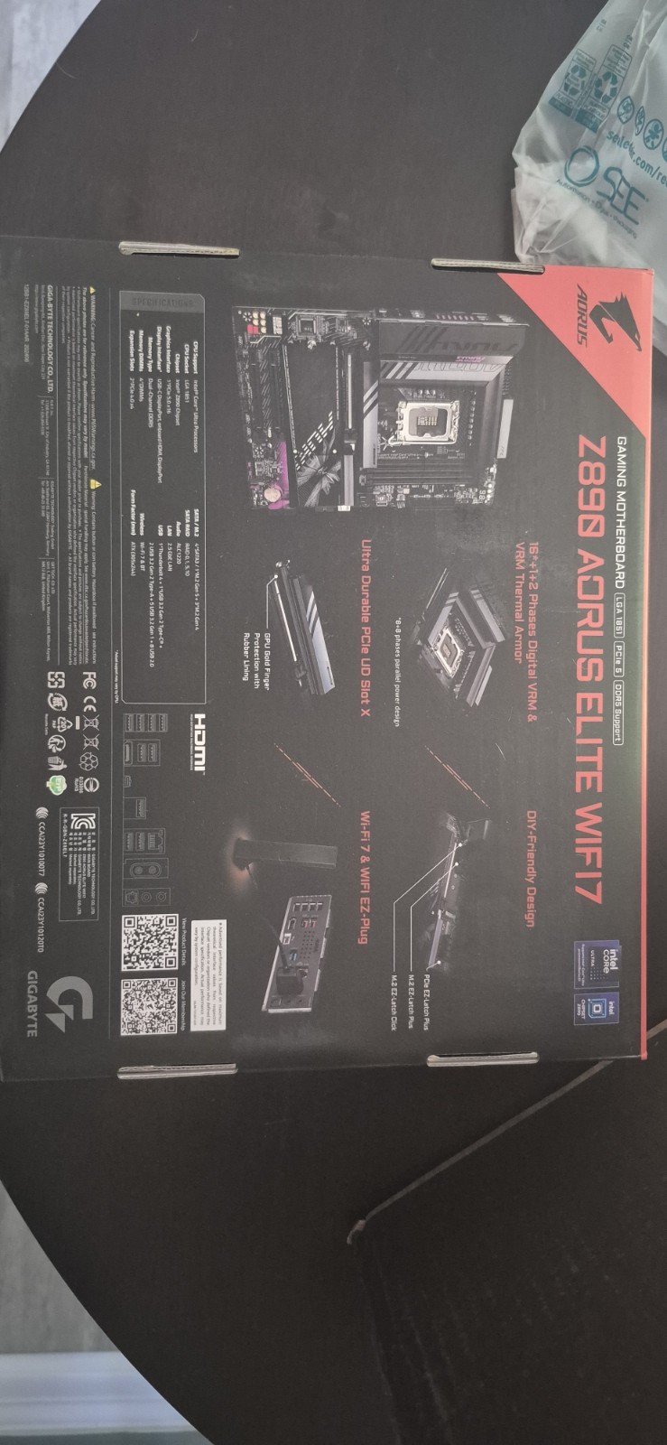 AORUS Z890 ELITE WIFI7 ATX Motherboard Intel LGA1851 DDR5 PCIe5.0 M.2 HDMI USB