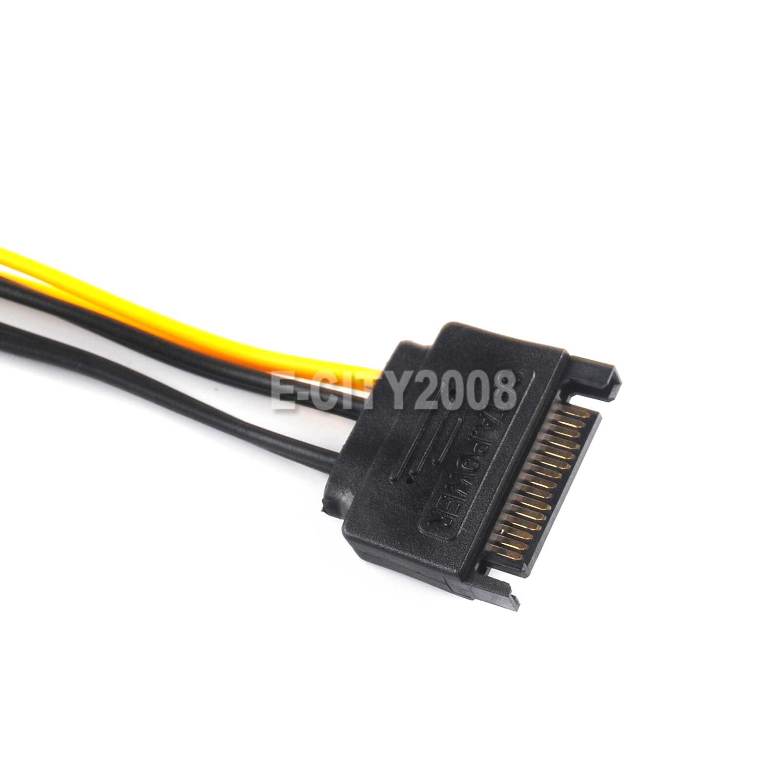 Lot 15pin SATA Male to 8pin(6+2) PCI-E Video Card Power Adapter Cable 20CM
