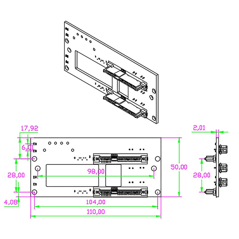SATA Hard Disk Drive Backplane Nas Storage Card Server Expansion Board 6Gbps