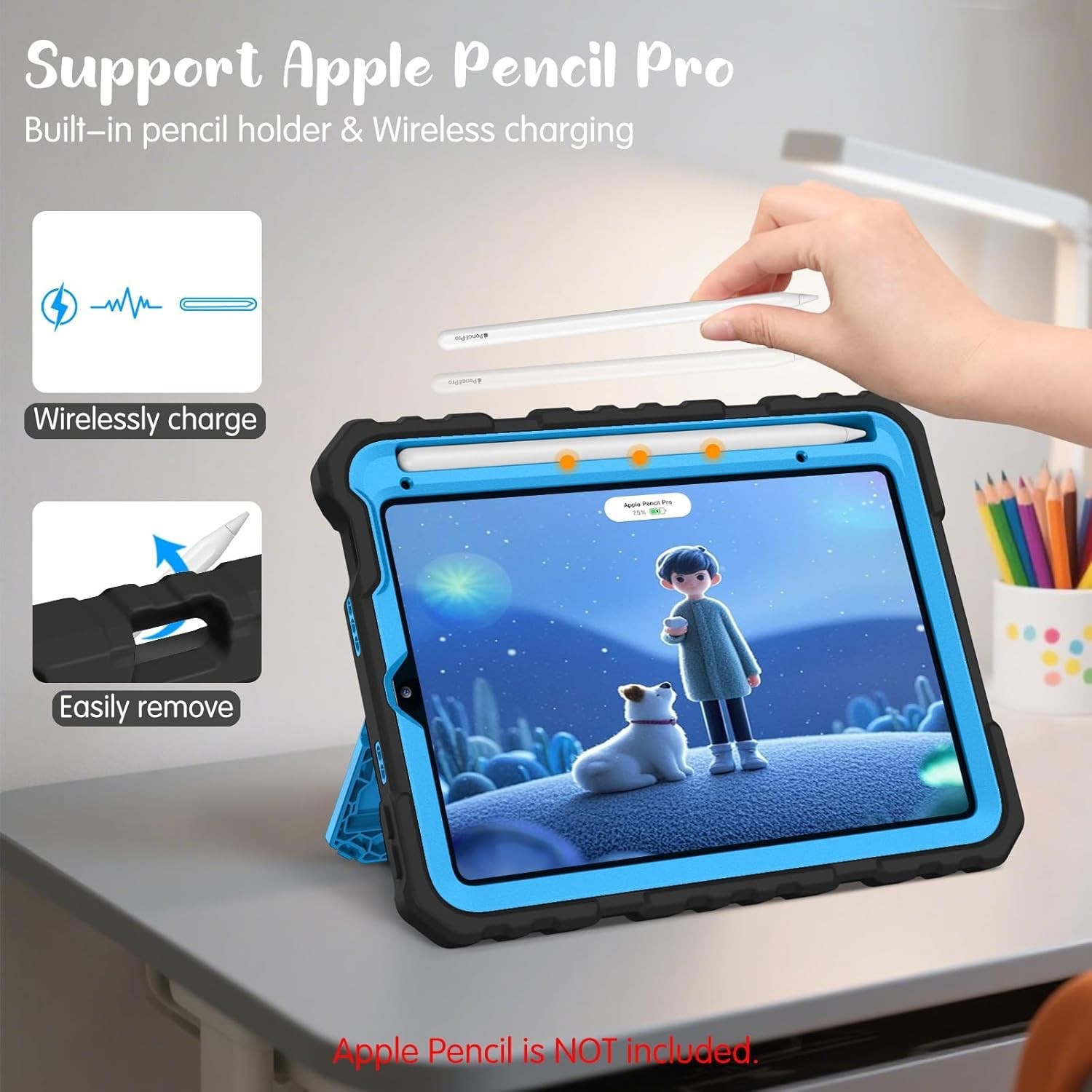 Case for iPad mini 7 (A17 Pro) Fully-Body Rugged Heavy Duty Shockproof Cover