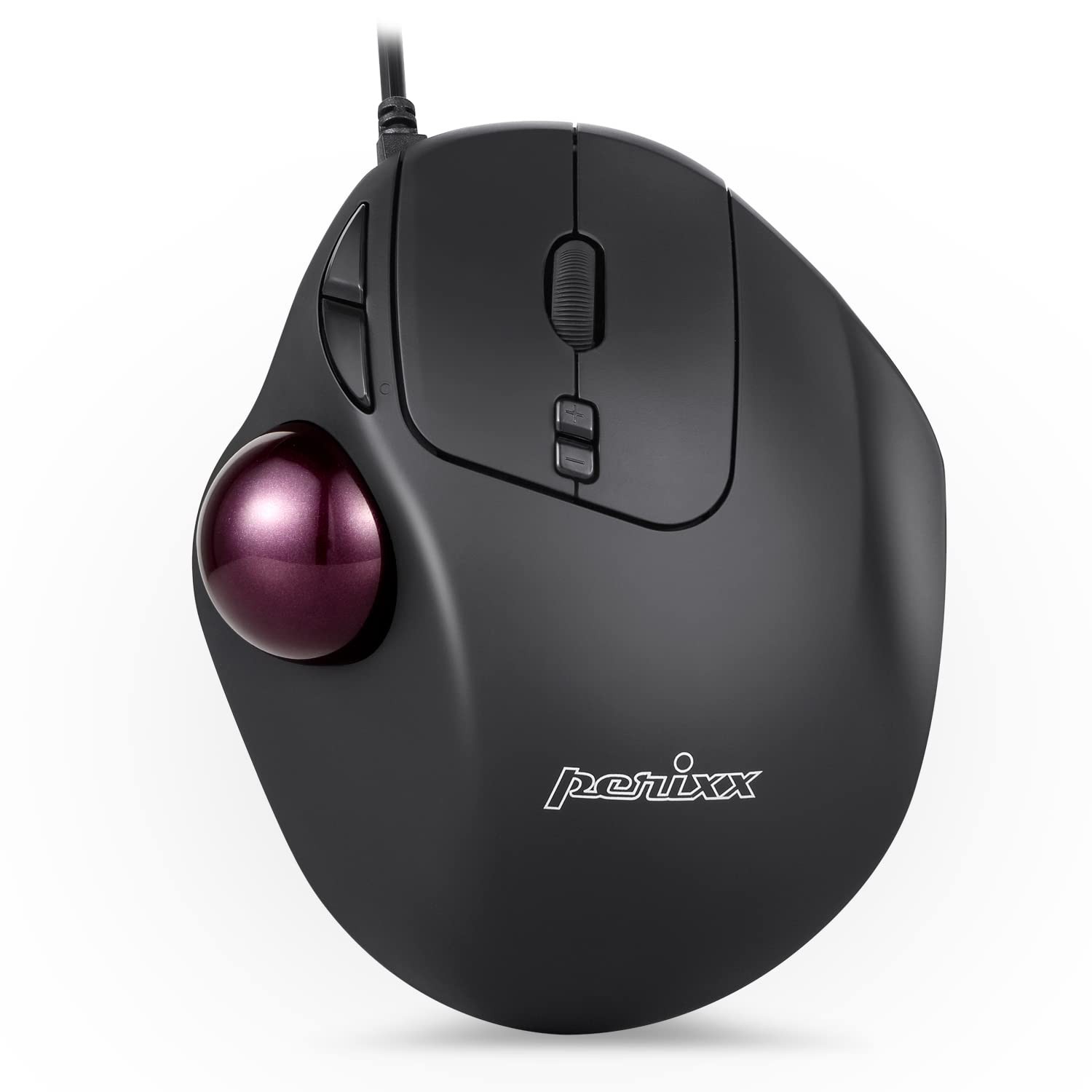 Perixx Perimice-517 Wired Trackball USB Mouse, 7 Button Design, Build-in 1.34 In