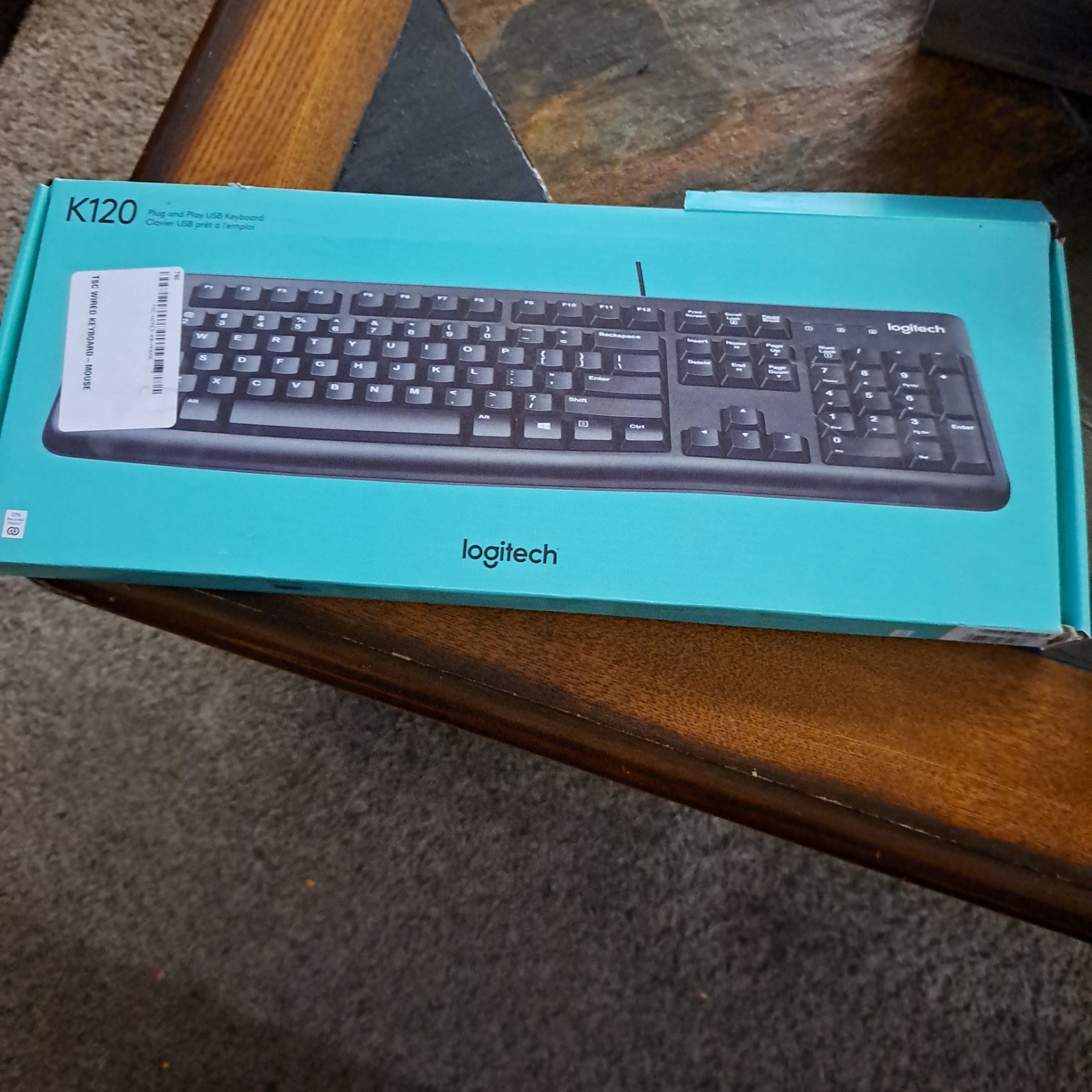 Logitech K120 USB Plug and Play USB Keyboard Laptop Desktop-NEW/in Box.