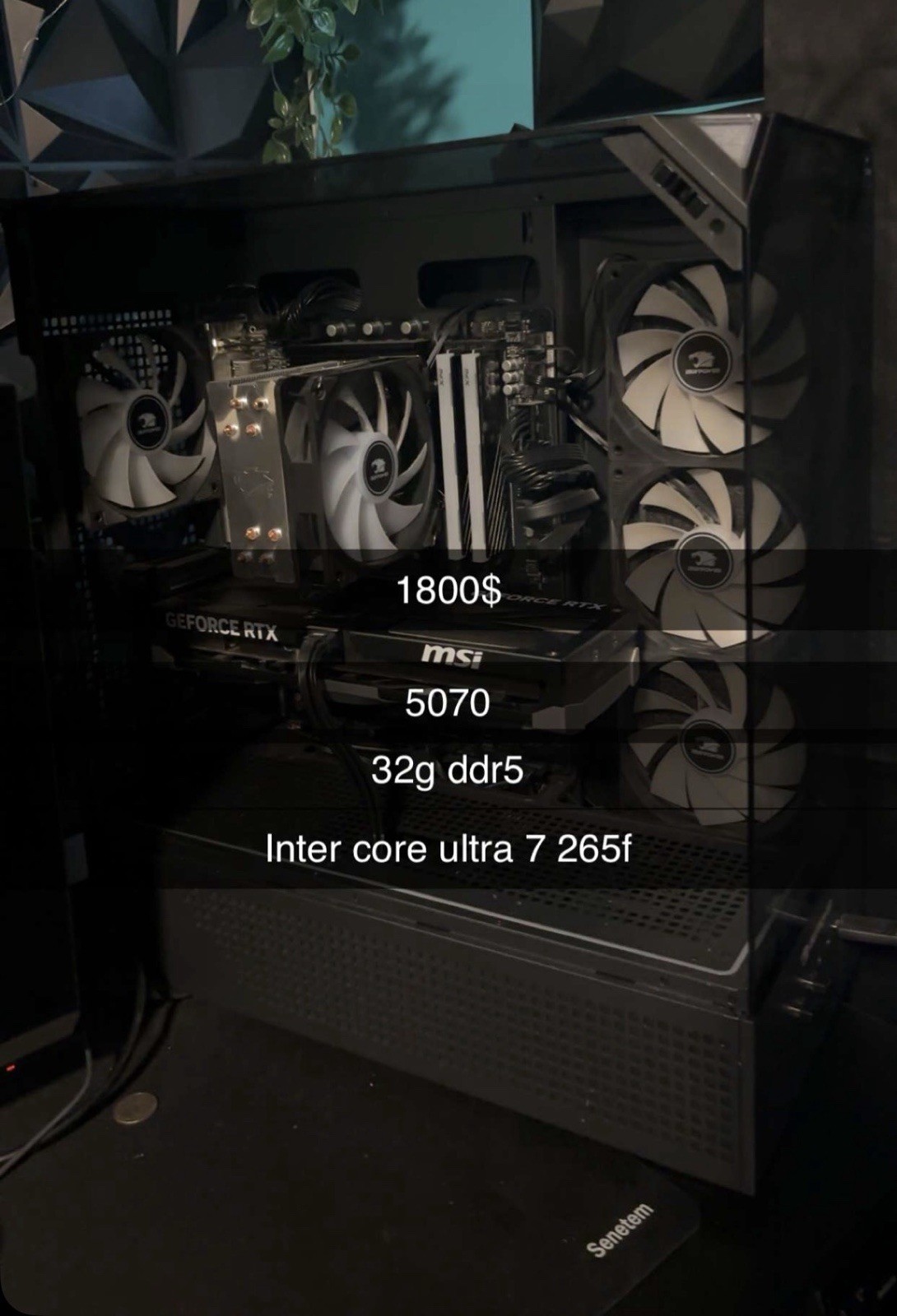 MSI Gaming Tower Desktop RGB Black, Core Ultra 7 265F, 32GB DDR5, RTX 5070