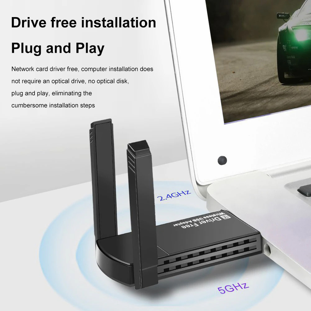 USB 3.0 Wireless WIFI Adapter 1300Mbps Long Range Dongle Dual Band Network lot