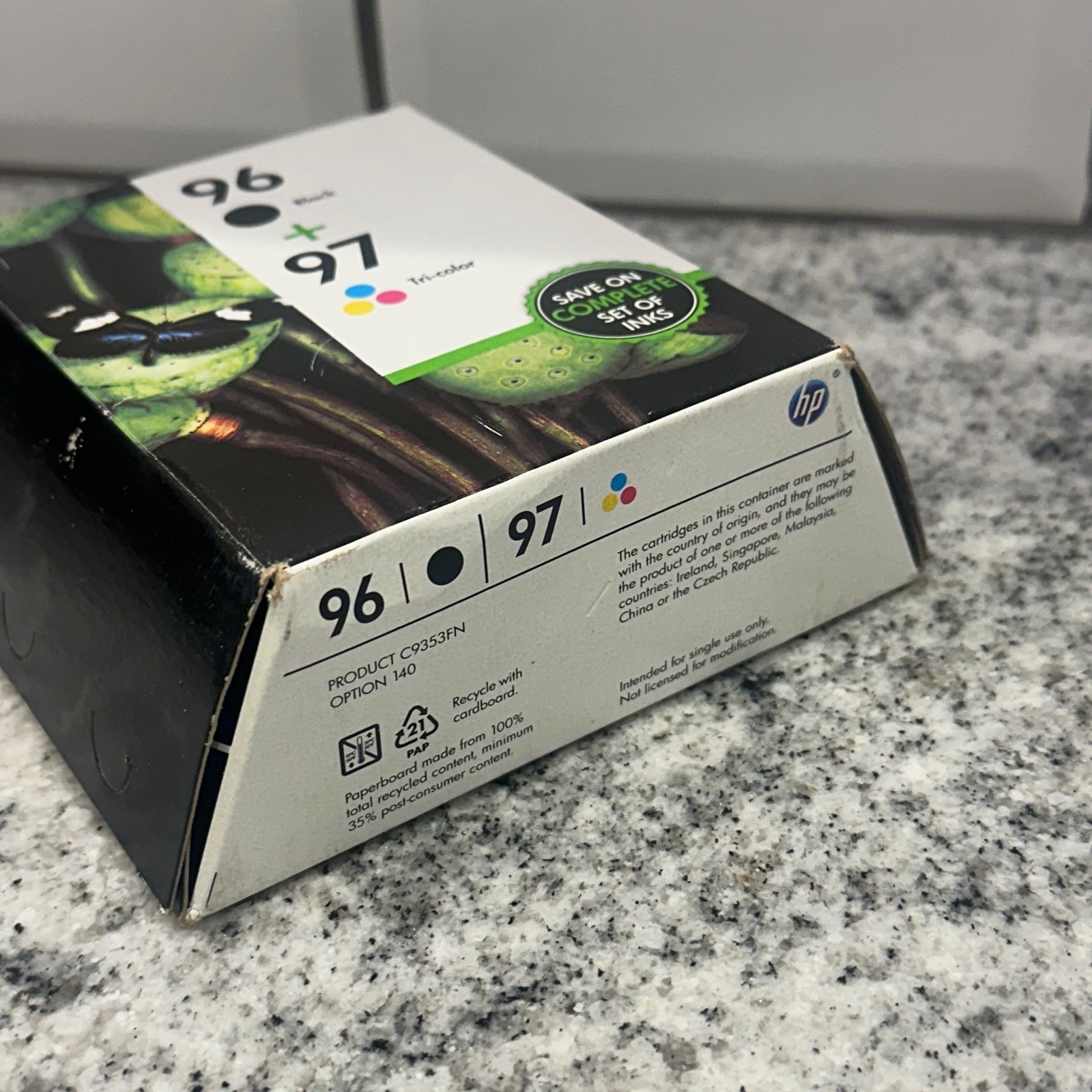 HP Unisex OS 96 97 Ink Cartridge Combo Pack Black Tri-color C9353FN Sealed 2015