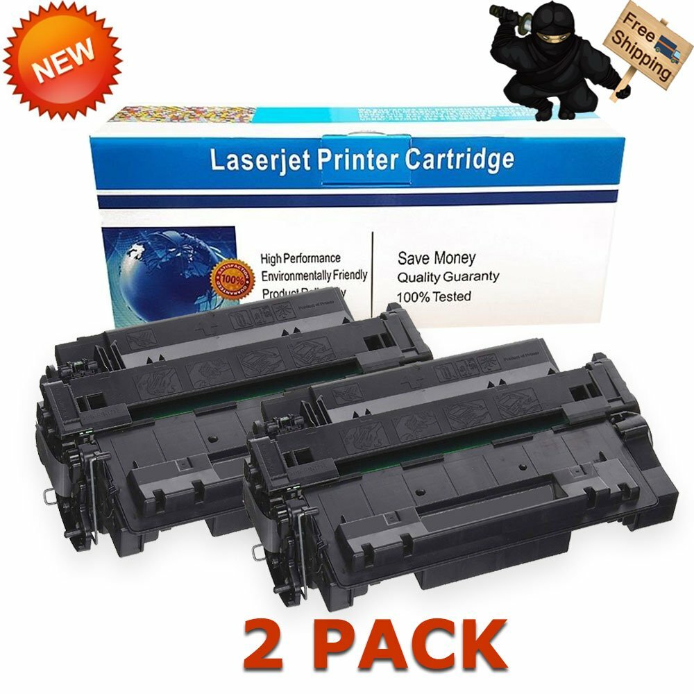 2x Pack CE255A 55A Black Toner for HP LaserJet P3011 P3015 P3015dn P3015n P3015x