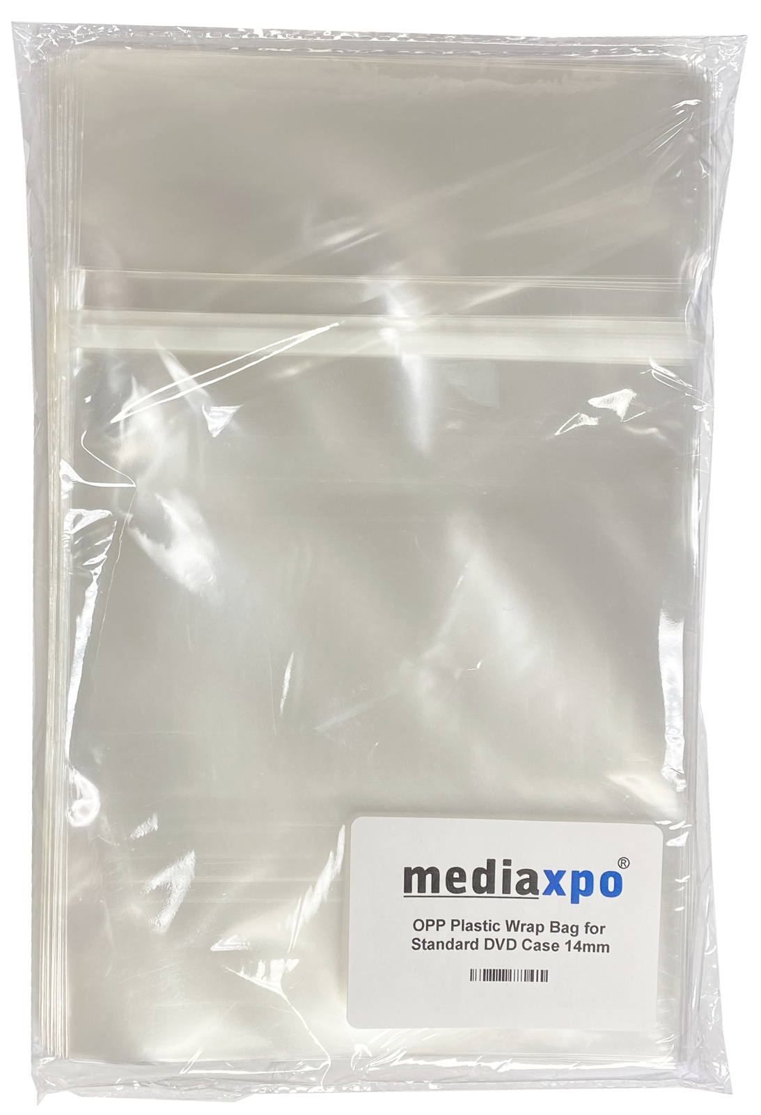 Resealable Clear OPP Bags for 14mm Standard DVD Case Lot